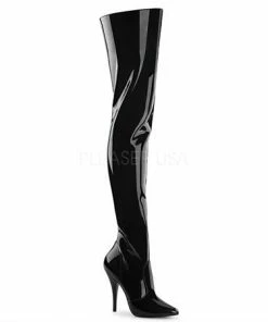 Pleaser Women's Shoes Boot Thigh High 5" Heel Black