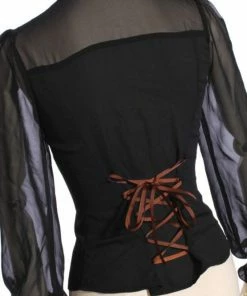 Western Fashion Black Steampunk Shirt Steampunk & Victorian