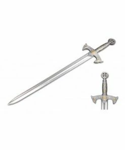 Top Quest Inc. 41" Medieval One Hand Foam Sword W/Metallic Chrome Finish