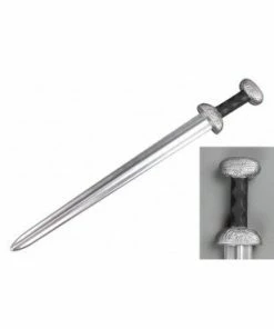 Top Quest Inc. 30" Roman Gladius Foam Sword W/Metallic Chrome Finish Blades
