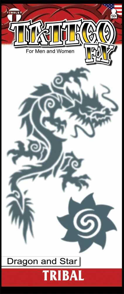 Tinsley Transfers Dragon Tattoos & Tattoo Effects 4 Tinsley Transfers Dragon Tattoos & Tattoo Effects