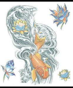 Tinsley Transfers Koi X-Large Tattoos & Tattoo Effects