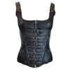 Vance Leather Corsets & Corset Dresses Corset Leather 6 Buckle Zipfront Tank
