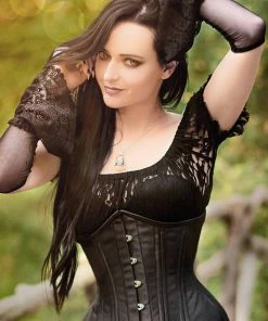 The Corset Company Black Taffeta Underbust Corset Curvy Waist Corsets & Corset Dresses