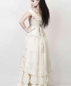 The Corset Company Steampunk & Victorian Ivory Long Victorian Inspired Skirt