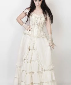 The Corset Company Steampunk & Victorian Ivory Long Victorian Inspired Skirt