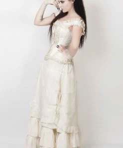 The Corset Company Steampunk & Victorian Ivory Long Victorian Inspired Skirt