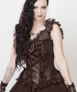 The Corset Company Corsets & Corset Dresses Overbust Brown Lace Victorian Corset