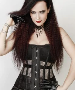 The Corset Company Black Mesh Overbust Corset Corsets & Corset Dresses