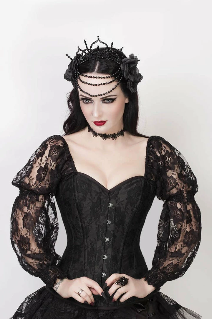 The Corset Company Black Lace Overlay Corset With Sleeves Corsets & Corset Dresses 3 The Corset Company Black Lace Overlay Corset With Sleeves Corsets & Corset Dresses