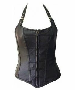 Vance Leather Corsets & Corset Dresses Corset Leather Halter Zip Front