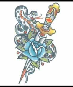 Tinsley Transfers Snake & Dagger 1910 Tattoos & Tattoo Effects