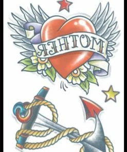 Tinsley Transfers Tattoos & Tattoo Effects 1950 Heart/Anchor