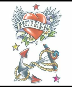 Tinsley Transfers Tattoos & Tattoo Effects 1950 Heart/Anchor