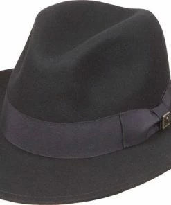 LTC Trading Corp Black Wool Fedora Fedoras, Homburgs & Pork Pies