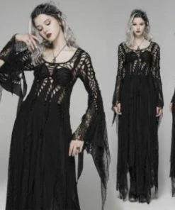 Western Fashion Dress Gothic Black Web