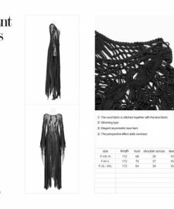 Western Fashion Dress Gothic Black Web