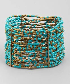 Fame Accessories Bracelets & Rings Bracelet Multi Beaded Turquoise