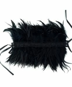 Zucker Boas & Feathers Black Feather Choker In Black Or Red
