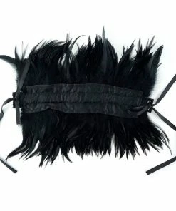 Zucker Boas & Feathers Black Feather Choker In Black Or Red