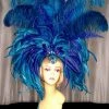 Boa Novelty Feather Turquoise And Purple Headpiece Burlesque