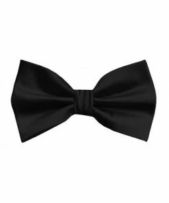 Brand Q, Inc Microfiber Bowtie W/Pocket Square In Black Men's Formalwear Accessories