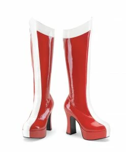 Pleaser Women's Shoes Exotica Platform Red & White