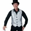 Funny Fashions Show Biz Vest Silver Metallic Circus & Animals