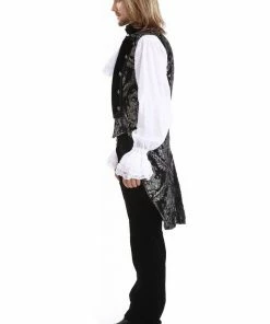 Pentagramme Gothique Black And Silver Waistcoat Gothic Royalist 7 Pentagramme Gothique Black And Silver Waistcoat Gothic Royalist