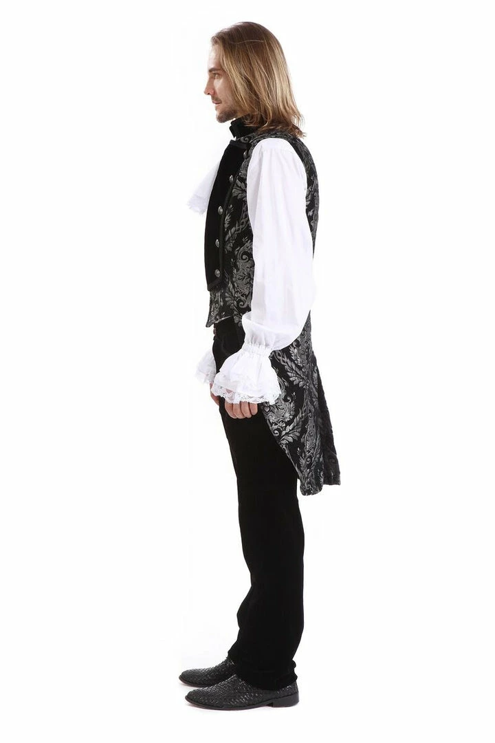 Pentagramme Gothique Black And Silver Waistcoat Gothic Royalist 5 Pentagramme Gothique Black And Silver Waistcoat Gothic Royalist