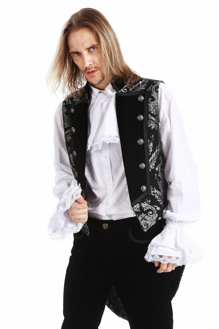 Pentagramme Gothique Black And Silver Waistcoat Gothic Royalist 3 Pentagramme Gothique Black And Silver Waistcoat Gothic Royalist