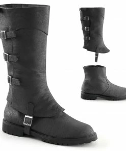 Pleaser Boot W/Spat In Black Or Brown Men's Shoes 11 Pleaser Boot W/Spat In Black Or Brown Men's Shoes