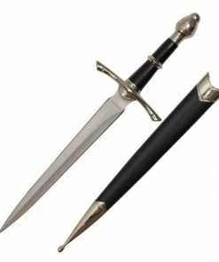 Wuu Jau/Neptune Trading Blades Dagger Medieval Silver Handle Bulb