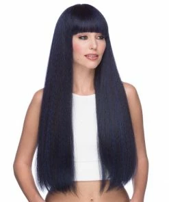 West Bay Mirage Long Wig W/Bangs Black