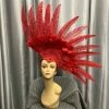 Boa Novelty Feather Red Ostrich Feather Headpiece 2 Boa Novelty Feather Red Ostrich Feather Headpiece