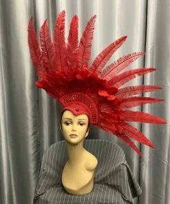 Boa Novelty Feather Red Ostrich Feather Headpiece