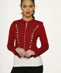 Hearts & Roses London Red Military Jacket Decades