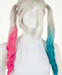 Arda Wigs Quinn Teal And Pink Pig Tails