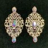 Ceci Jewelry, Inc. Necklaces & Earrings Earrings AB Rhinestone Oval Center