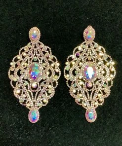 Ceci Jewelry, Inc. Necklaces & Earrings Earrings AB Rhinestone Oval Center