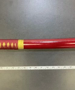 Top Quest Inc. Foam Samurai Sword W/Burgundy & Black Handle & Burgundy Scabbard W/Gold