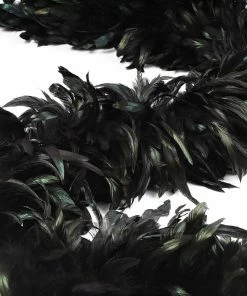 Boa Novelty Feather Coque Boa Black Iridescent Boas & Feathers