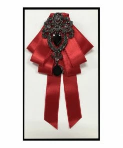 Brand Q, Inc Ribbon Bow Tie W/ Brooch