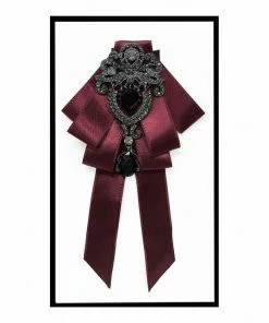 Brand Q, Inc Ribbon Bow Tie W/ Brooch