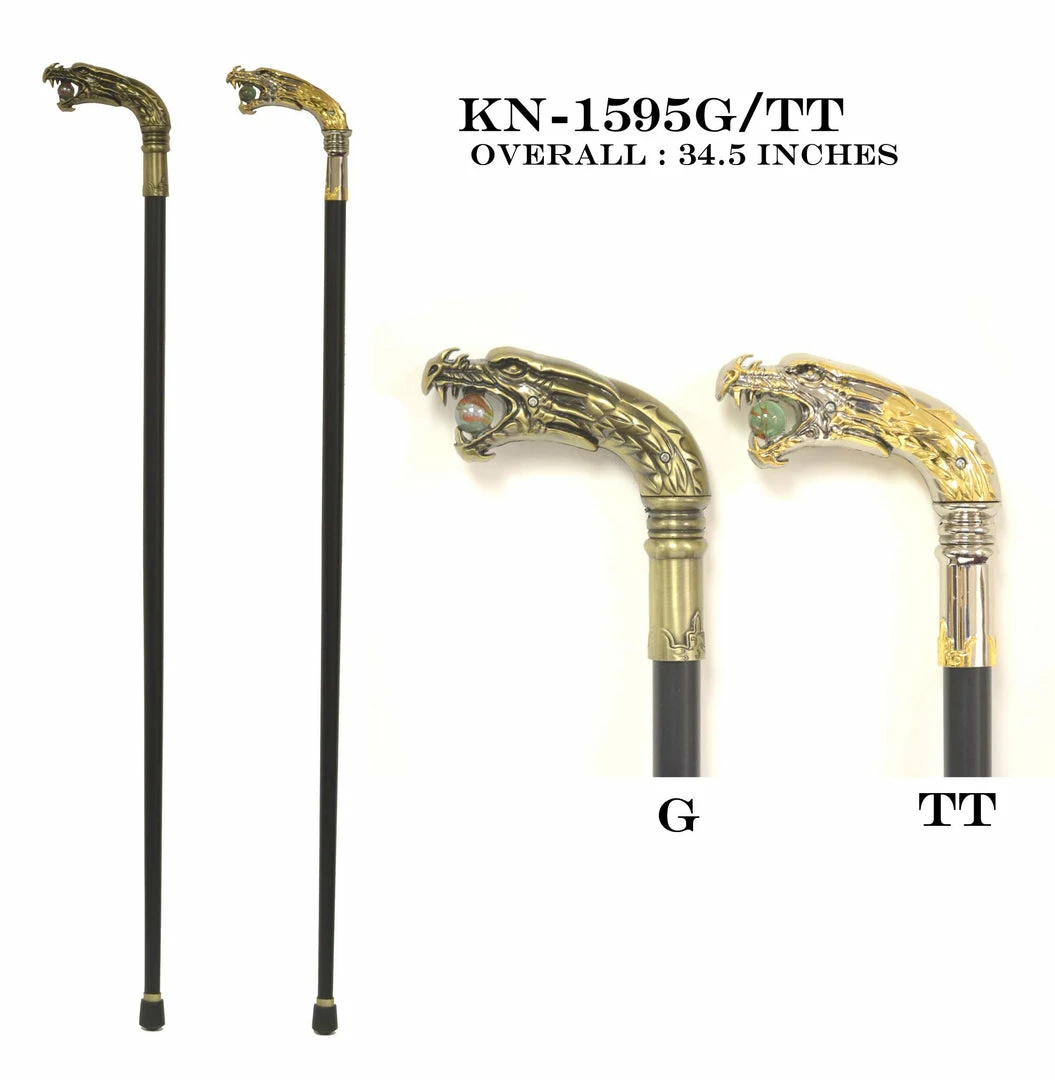 Sigma Impex Inc. Cane Dragon Gold Canes & Staffs 3 Sigma Impex Inc. Cane Dragon Gold Canes & Staffs