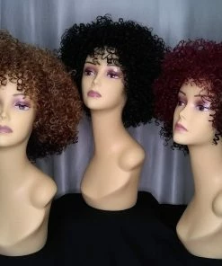 West Bay Black Liona Curly Wig