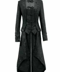 Pentagramme Gothique Long Coat Gothic Lace Black