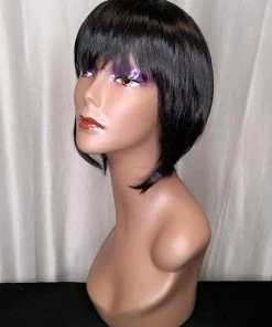 Alicia International Moto Bowl Cut Wig Black