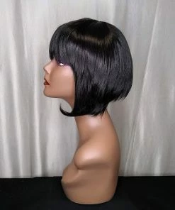 Alicia International Moto Bowl Cut Wig Black