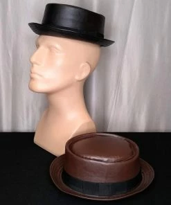 Epoch Fashion Accessory Fedoras, Homburgs & Pork Pies Pork Pie Faux Leather In Black Or Brown